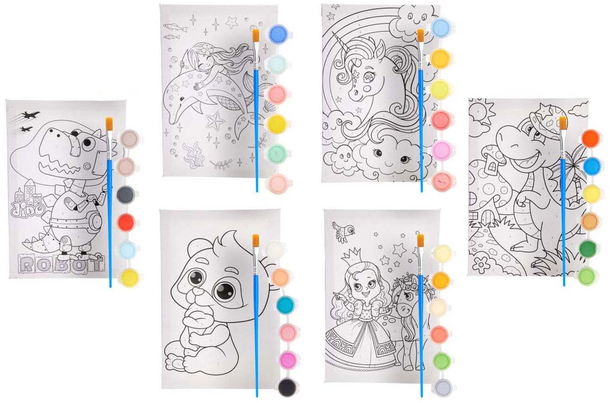 Koopman schilderen op nummer schilderset - creatieve schilderijen set voor kinderen.