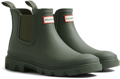 Hunter unisex downpour chelsea dark olive - maat 38