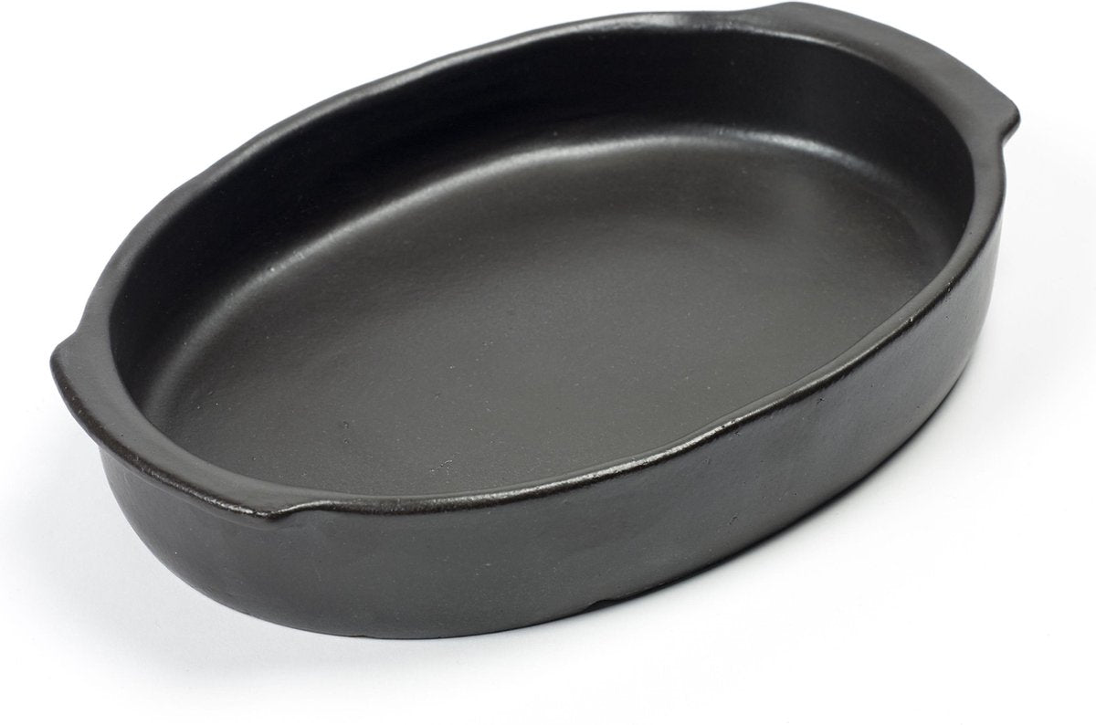 Serax - pascale naessens pure - ovale oven-serveerschaal m - zwart -
