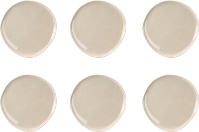 Medard de noblat - oslo linen - dessertbord 22 cm - 6 delig - stoneware
