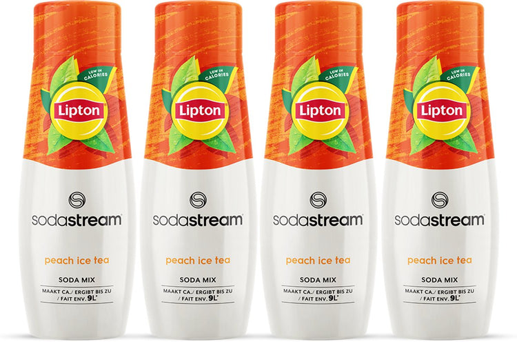 Sodastream lipton ice tea peach siroop - 4 pack