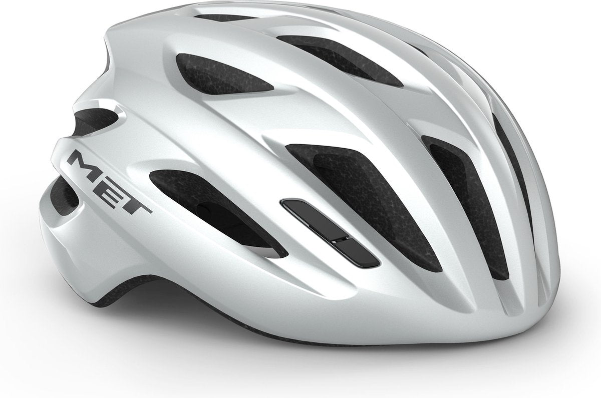 Met idolo fietshelm mannen vrouwen – race fietshelm volwassenen - maat xl (60-64cm) - white glossy