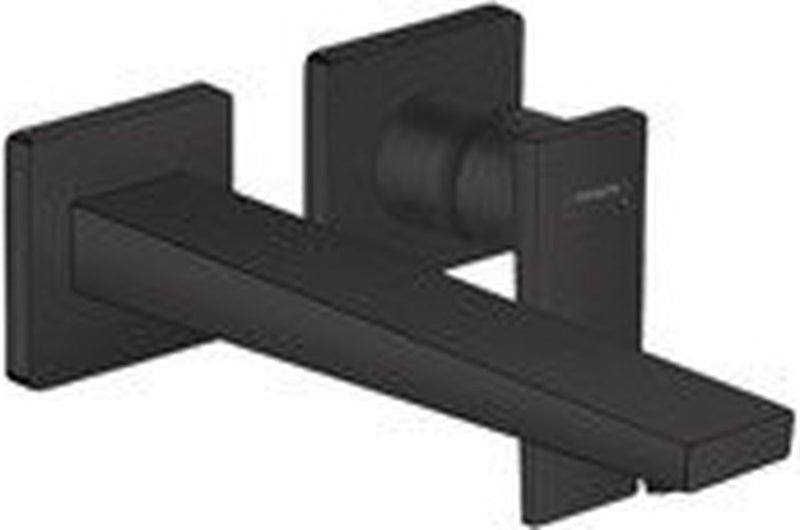 Hansgrohe metropol ééngreeps wastafelmengkraan afbouwdeel met voorsprong 225 mm en afvoerplug mat zwart