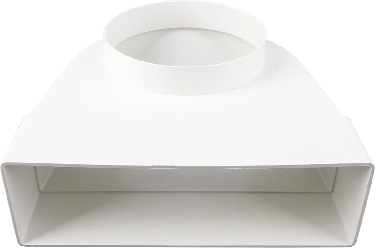 Starx overgangstuk haaks rond naar rechthoek 125 naar 204x60mm (45.709.33)