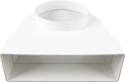 Starx overgangstuk haaks rond naar rechthoek 125 naar 204x60mm (45.709.33)