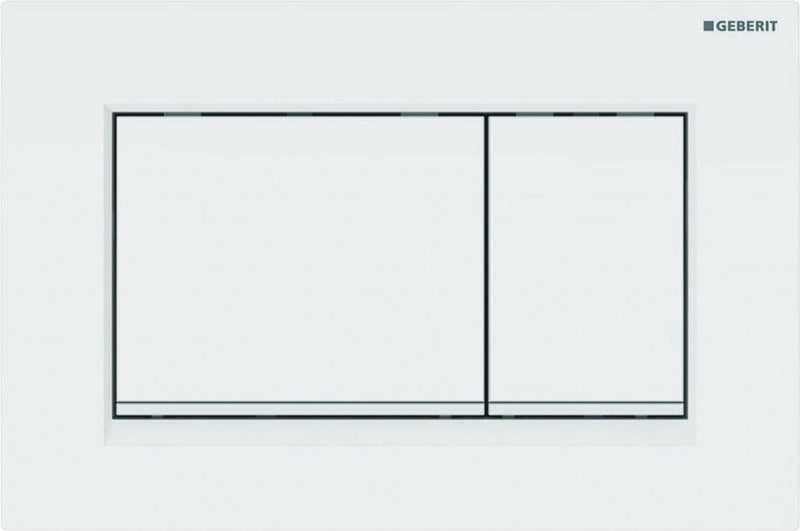 Geberit bedieningsplaat sigma30, 2-toets: wit, glazendwit