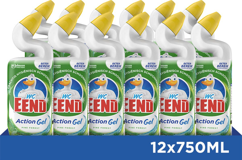 Wc-eend toiletreiniger action gel pine forest
