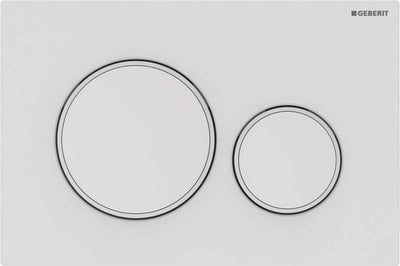 Geberit sigma20 bedieningsplaat - 2-toets spoeling - rond - mat wit