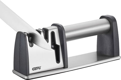 Gefu colt pro messenslijper – 4-in-1 slijpsysteem – voor messen en scharen – diamant, wolfraamstaal en keramiek