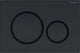Geberit sigma20 bedieningsplaat - 2-toets spoeling - rond - dualflush - mat zwart
