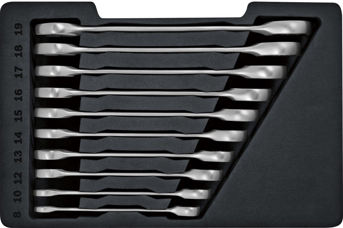 Bosch professional ringsteeksleutelset met ratel 10-delig - 1600a02au0