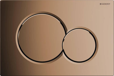 Geberit sigma01 bedieningsplaat - 2-toets spoeling - ronde knoppen - edelmessing