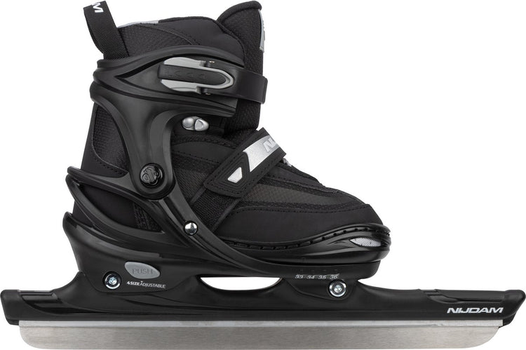 Nijdam kinderschaatsen verstelbaar - noren schaatsen - zwart - maat 29-32