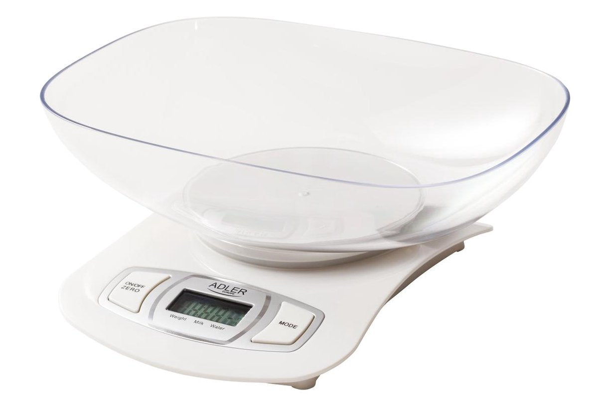 Adler ad 3137 w - witte keukenweegschaal - 1.5 liter schaal
