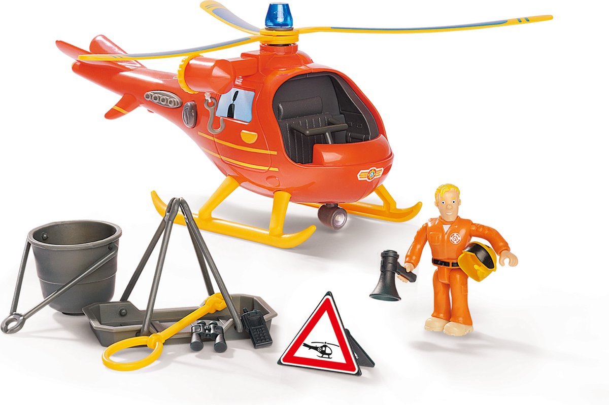 Simba - brandweerman sam - helicopter wallaby incl. figuur