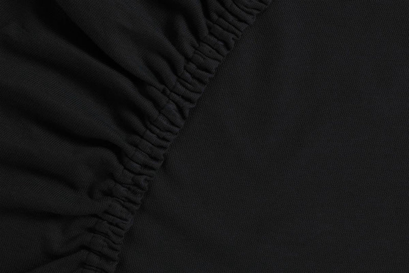 Ambiante jersey - hoeslaken - 90x200 210 - zwart