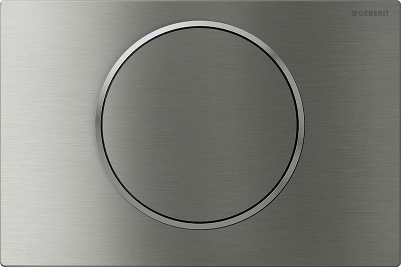 Geberit sigma10 bedieningsplaat - spoel-stop spoeling - rond - geborsteld rvs