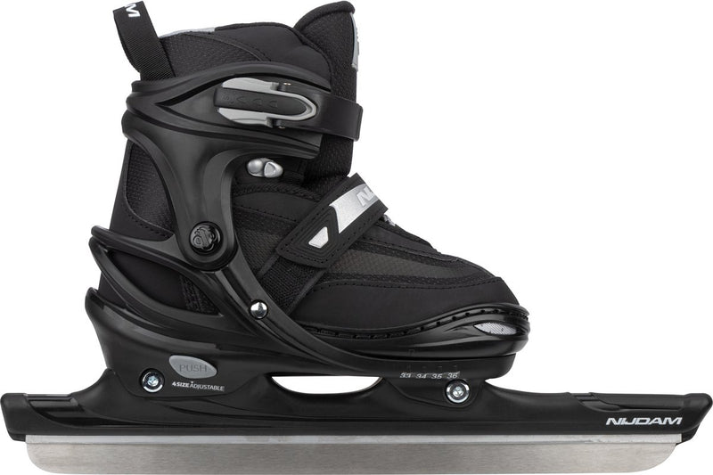 Nijdam kinderschaatsen verstelbaar - noren schaatsen - zwart - maat 29-32