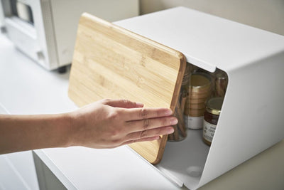 Yamazaki broodtrommel met deksel - tower - wit