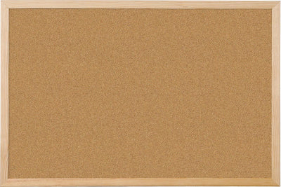 Q-connect kurkbord | met houten frame | 90 x 60 cm