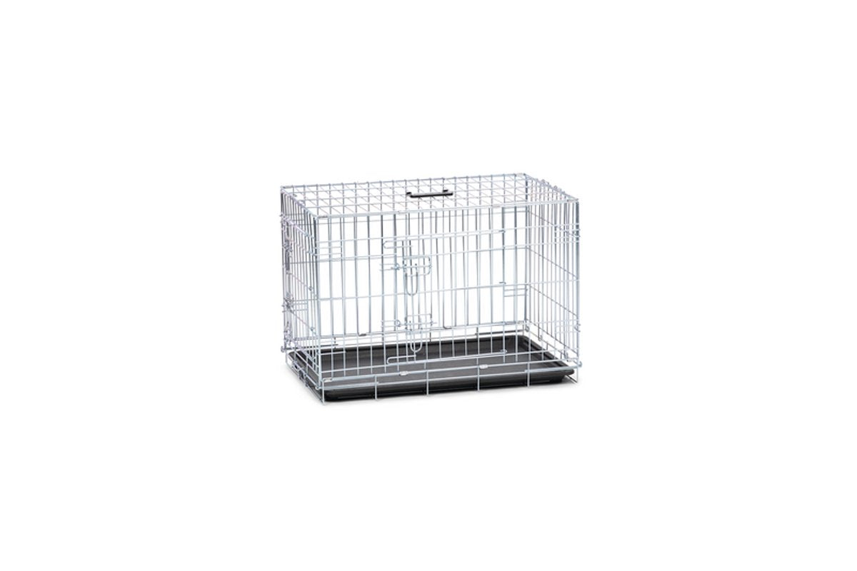 Beeztees hondenbench m - bench - inkalpbaar - 2 deuren - verzinkt - 81x55,5x61,5 cm