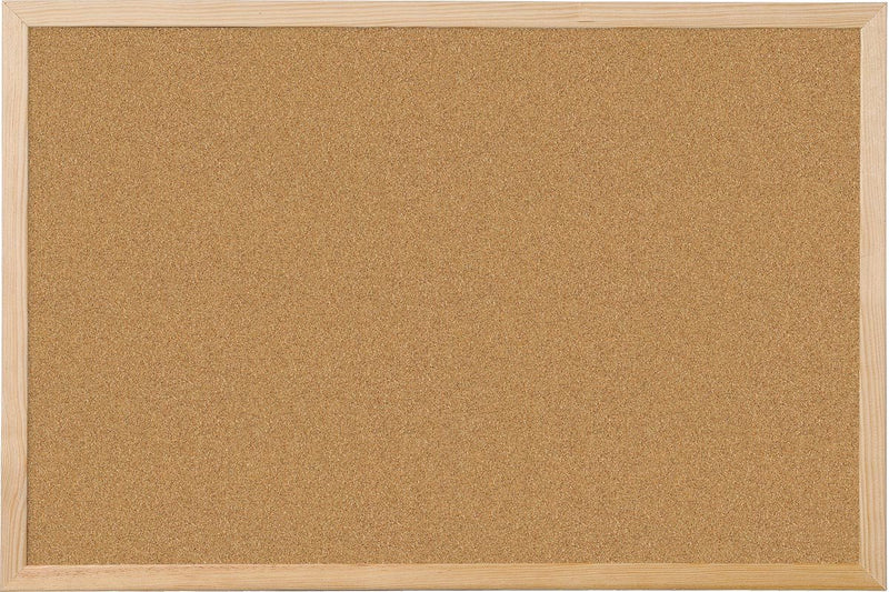 Q-connect kurkbord | met houten frame | 90 x 60 cm