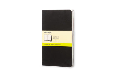 Moleskine cahier journals - large - blanco - zwart - set van 3