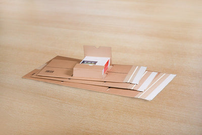 Raadhuis wikkelverpakking - 249x165x60mm - a5+ - bruin - 10 stuks