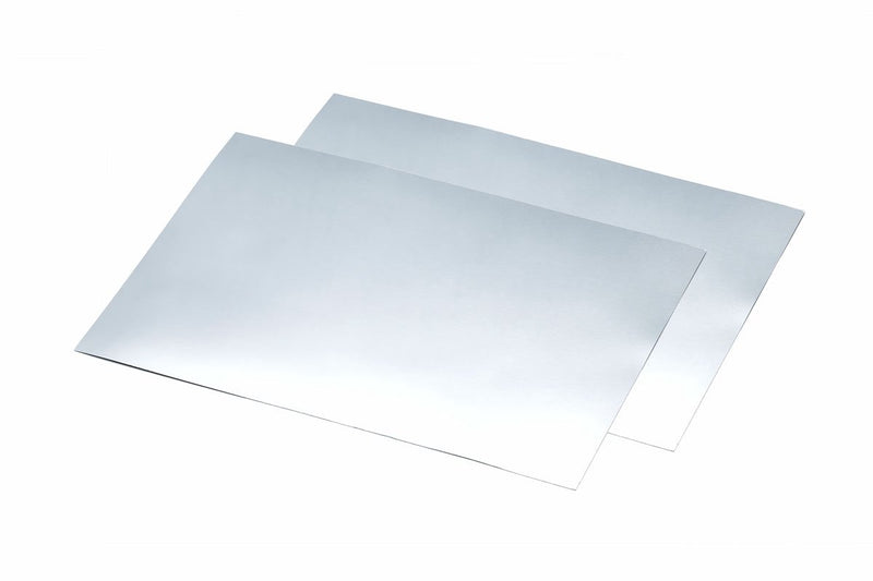 Tamiya modelbouwdecoratie - 87226 ultradunne aluminium sticker - 100x144mm - 0.01mm dik - 2 vellen folie