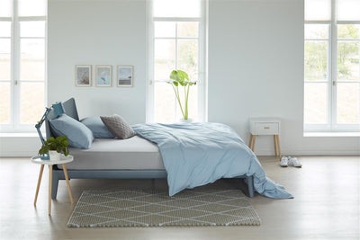 Beddinghouse - jersey - topper hoeslaken - 120x220 cm - licht grijs