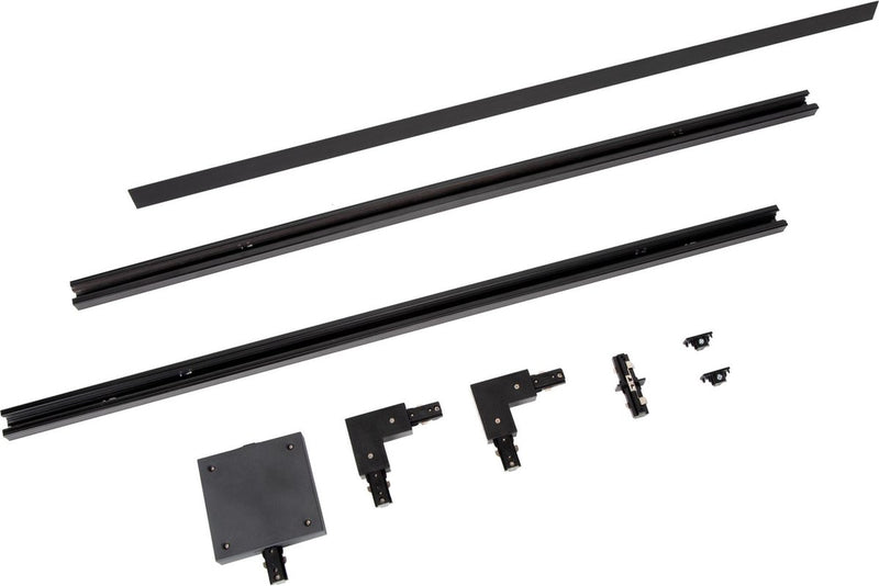 Lucide track starterset - 1-fase railsysteem railverlichting - 2 meter - zwart