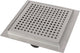 Differnz douchegoot - met flens - vierkant - 25 x 25 cm - rvs