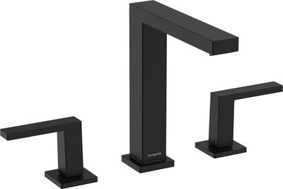 Hansgrohe tecturis e - wastafelkraan - 3-gats uitvoering - met afvoerplug - 150mm maat - mat zwart