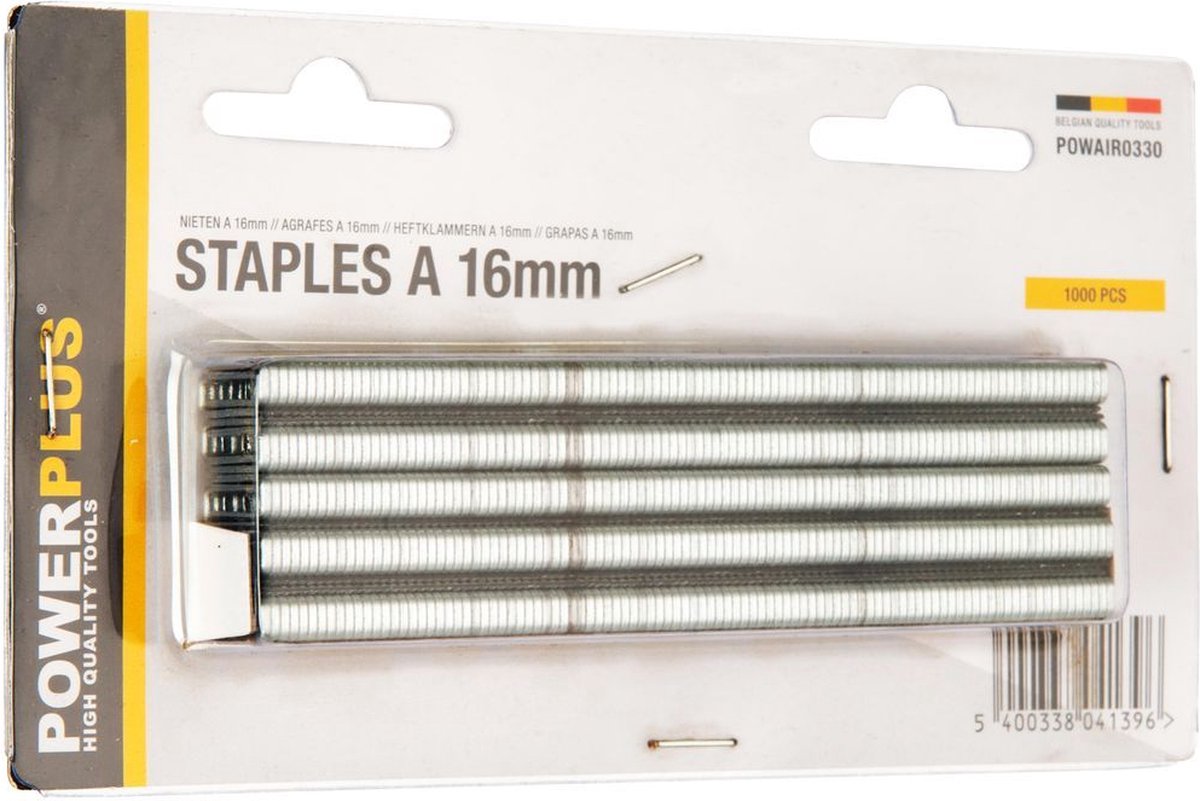 Powerplus powair0331 nieten - voor nietmachine tacker - type a - 20mm - 1000stuks