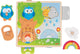 Goki houten achtergrond vormenpuzzel weer, 4st.