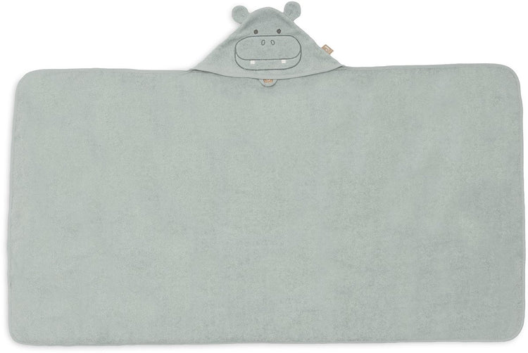 Jollein badcape badstof 70x130cm hippo happy