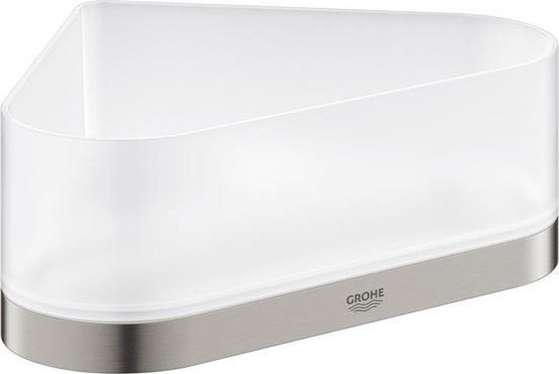 Grohe selection hoek douchetray met houder - supersteel (rvs look) - 41038dc0