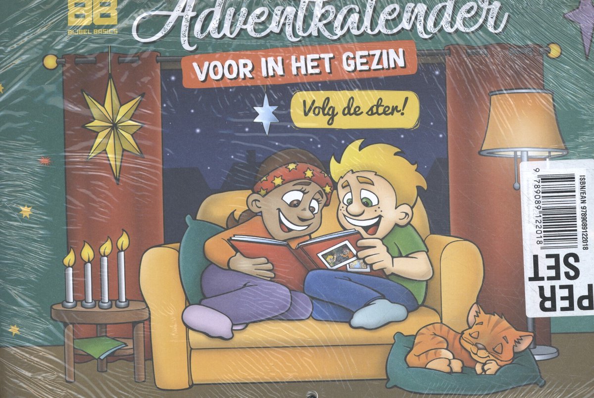Merkloos sans marque adventkalender bijbel basics set van 3