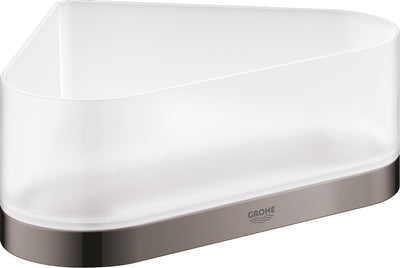 Grohe selection hoek douchetray met houder - hard graphite (donker grijs) - 41038a00