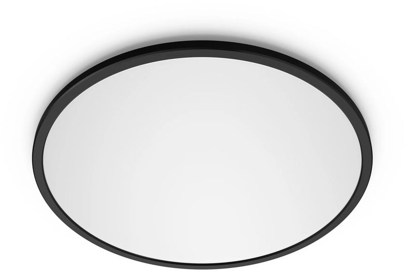 Philips led philips valen plafondlamp - met afstandsbediening - warmglow lichttechnologie: dim je lamp voor een warmere lichtkleur - 22w - led-verlichting - extra warm tot koelwit licht: 2200k-6500k - rond - zwart