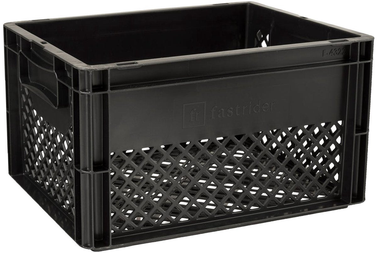 Fastrider fietskrat medium zwart recyclaat