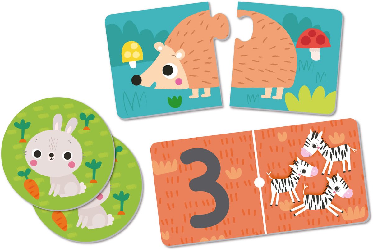 Apli kids - dieren puzzel - domino geheugenspel