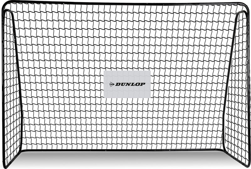 Dunlop voetbaldoel - voetbal goal 300 x 205 x 120 cm - voetbalgoal groot - buitenspeelgoed voor kinderen en volwassenen - snelle montage - voetbal training doel - metaal - zwart
