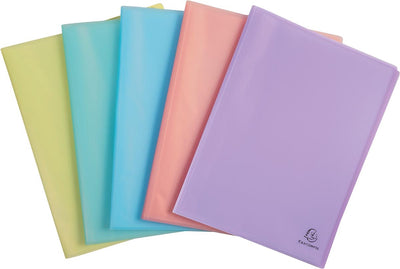 Exacompta showalbum chromaline, 40 tassen, geassorteerde pastelkleuren 5 stuks