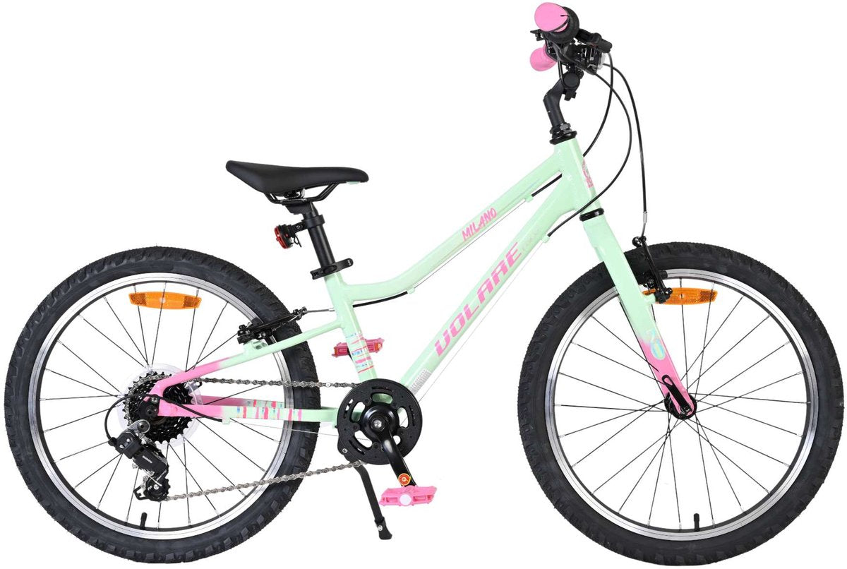 Volare milano kinderfiets - meisjes - 20 inch - mintgroen - 6 versnellingen