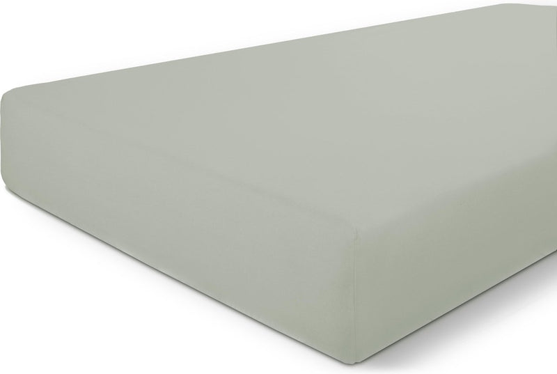 Byrklund hoeslaken bed basics cotton - 140x200 - 100% katoen - grijsgroen