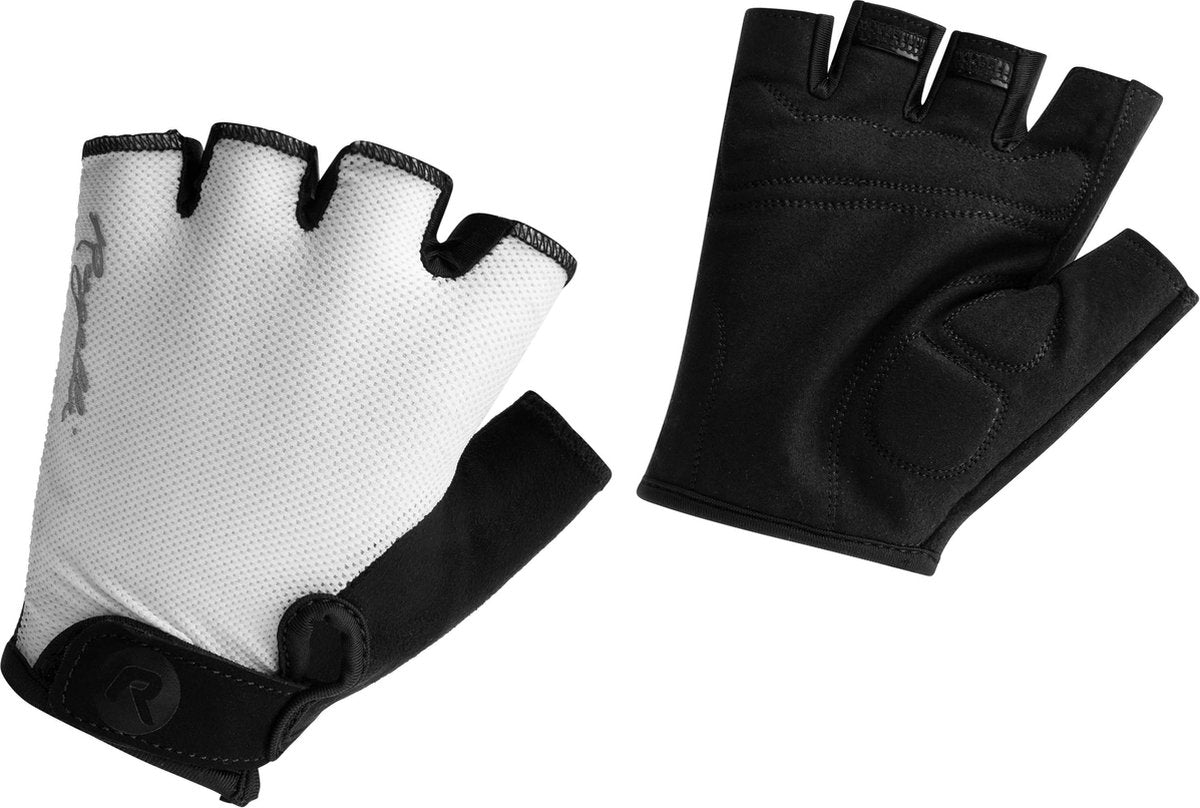 Rogelli core fietshandschoenen dames - zomer wielrenhandschoenen - korte vinger - wit - maat xs