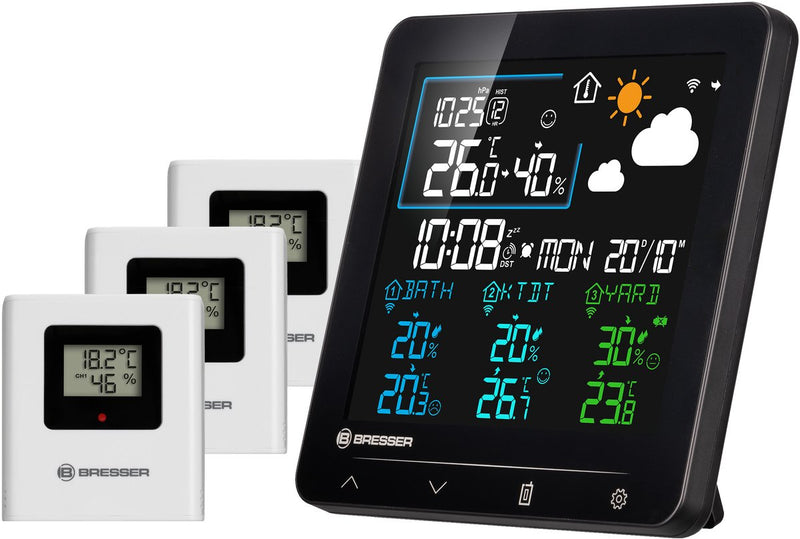 Bresser weerstation - quadro individio - nv - thermo-, hygrometere - 3 sensoren