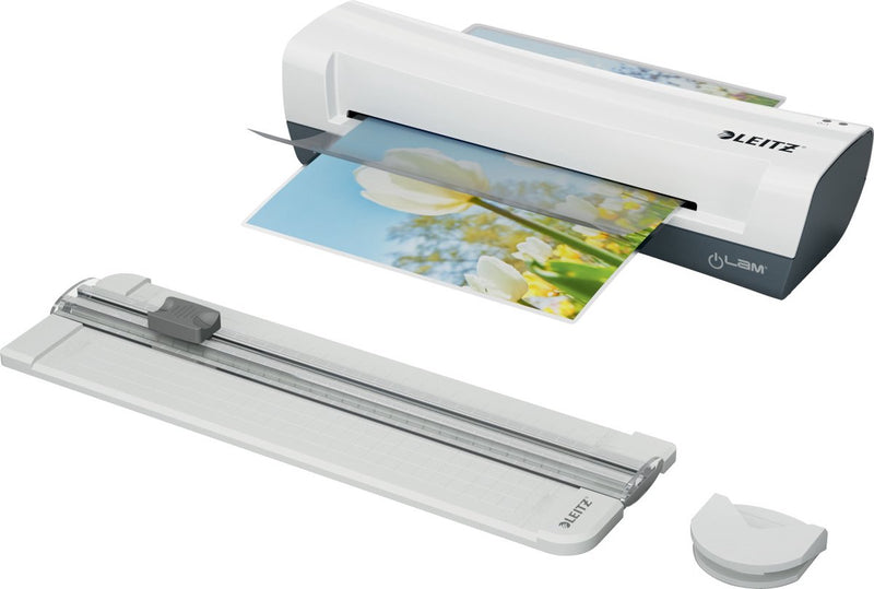 Leitz ilam home a4 lamineerapparaat - 4-in-1 lamineerset - inclusief 5 lamineerhoezen (2 x 80 micron) - wit