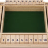 Longfield shut the box – 4 spelers – rubberhouten bak met ingelegd vilt – inclusief 8 houten dobbelstenen – bordspel 29 x 29 x 3,5 cm – strategisch familiespel – engelhart